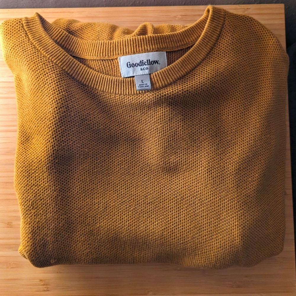 Long Sweater - Burnt Yellow Color